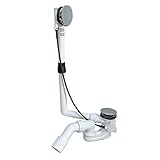 Viega Multiplex Ab und Überlaufgarnitur Visign M5, Ablaufgarnitur für Normalbadewanne 6162.45