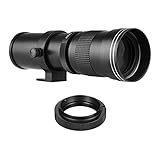 Kamera MF Super Telezoomobjektiv F/8.3-16 420-800 mm T2 Mount mit AF-Mount Adapterring Universal 1/4 Gewinde Ersatz für Sony Alpha-Mount A55 A33 A550 A500 A100 A200 A700 A300 A350 A9 00 A9 9 Stück
