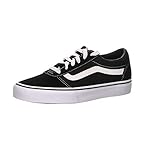 Vans Ward Damen Sneaker, Suede Canvas Black White, 39 EU