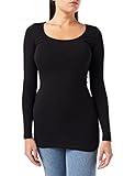 VERO MODA Damen Vmmaxi My Soft Long U-neck Noos' Langarmshirt, Schwarz (Black), M EU