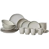 Ritzenhoff & Breker Kendra Kombi-Set 20-teilig für 4 Personen – Modernes Geschirr aus Steingut mit Reaktivglasur – Teller, Schalen und Becher – Spülmaschinenfest & Mikrowellengeeignet