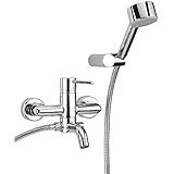 💧 Paini COX Mischbatterie für Badewanne mit Handbrause und Duplex verchromt