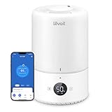 LEVOIT 3L Top Fill Luftbefeuchter, 360° Drehbare Düse Cool Mist Humidifier, 300 ml/H Nebelvolumen, 28dB leise, 25H Raumluftbefeuchter & Aroma Diffuser für Kinderzimmer Schlafzimmer Pflanzen