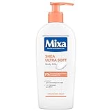 Mixa Shea Ultra Soft Body Milk, intensiv nährende Körpermilch, mit Sheabutter und pflanzlichem Glycerin, für trockene und raue Haut, 250 ml