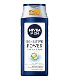 NIVEA MEN Sensitive Power Shampoo, beruhigendes Männer Shampoo mit Hanfsamen-Extrakt für die tägliche Anwendung, Haarshampoo für juckende und irritierte Kopfhaut (250 ml)