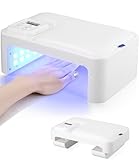 Zounin 180W UV LED Lampe für Gelnägel faltbar, Tragbares Nagellampe Professionelle Schnell Nageltrockner mit 4 Timer, Nageltrockner Lampe mit Sensor LCD Display für Gelnägel, Geeignet für alle Gel
