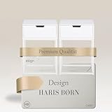 Haris Børn® Nachttisch boxspringbett Weiß (2er Set) - Premium Qualität - Verwendbar als Beistelltisch & Nachttische - Designer Nachtschrank - 30-Tage Zufriedenheitsversprechen