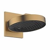 hansgrohe Rainfinity 26232141 Moderner Duschkopf, 3 Sprühstrahlen, PowderRain, RainStream mit QuickClean in gebürsteter Bronze, 25,4 cm