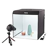 Hama Fotobox, 50x50 cm (Fotostudio, Mini Fotostudio, Lichtbox, Light Box, Light Box mini, White Box, Greenscreen, Lichtzelt, Fotowürfel, für Produktfotografie, Influencer Zubehör, mobil, faltbar) weiß