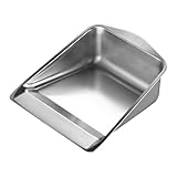 Kehrschaufel aus Edelstahl – robuste Kehrschaufel mit Griff | Tragbare, langlebige Struktur – Staubsammelpfanne für Küchen, Badezimmer, Garagen