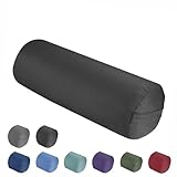 LCBDYLR Yoga -Kissen, vielseitiges Yoga -Unterstützungskissen für restauratives Yoga & Meditation 100% Baumwollkissen Black Round