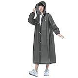 Qumiuu Regenponchos mit Kapuze - Jagd-, Wander-, Camping-Regenmanteljacke für Erwachsene | Regenmanteljacke für Camping, Jagd, Bootfahren, Reisen und Outdoor-Aktivitäten