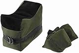 Mis.Moon Vorne & Hinten Gewehrauflage，Outdoor Sandbags without Filling Front+Rear Bag Support Rifle Sandbag without Sand Sniper Target Stand (Grün)