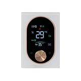 Qiumi Smart Rechteckiger Knopf Thermostat Smart Life APP Fernbedienung für elektrische Heizungsarbeit mit Alexa Google Home 13.3mm dünner Bildschirm