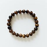 Edelstein Armband Naturstein – Handgemacht & elastisch – Heilsteine wie Amethyst, Rosenquarz, Tigerauge, Aventurin u.v.m. – Energetisches Chakra Armband für Damen, Kinder & Herren (Tigerauge)