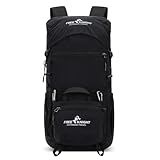 Bseash Leichter Wanderrucksack, 30 l, Outdoor-Sport, wasserdicht, Reisetasche, Tagesrucksack für Radfahren, Klettern, Skifahren, Schwarz, 30L