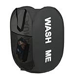 KIAYOO Wäschekorb Faltbar,Klappbarer Wäschekorb,Pop-Up Laundry Baskets für Badezimmer,Schlafzimmer,Waschküche,Kinderzimmer,Hotel & Reisen,Schwarz