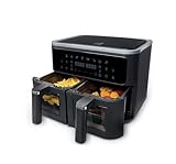 FRITEL Airfryer SnackTastic® 8480 DUO – Doppelte Heißluftfritteuse – 2 x 4,5 l – 2 x 1350 g – 2400 W – 8 Programme – 2 bis 9 Pers. – Digitales Touchscreen-Display – Sichtfenster – PFAS-frei