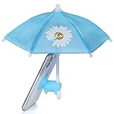 Handy-Regenschirm für Sonne mit Saugnapf-Ständer, Sonnenschutz mit Saugnapf-Halterung Handyhalter Anti-Refektions-Blockblendung, kreative Outdoor-Handyhalterung Sonnenschutz (blau)