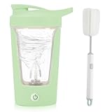 Elektrischer Shaker, Shaker Elektrisch, USB C Wiederaufladbare Elektrische Mixer, BPA frei, Automatischer Protein Mixer, Elektrischer Eiweiß Shaker für Protein-Shakes Mahlzeit Ersatz Shakes (Grün)
