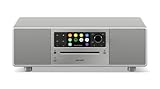 sonoro Prestige Kompaktanlage mit CD Player, Bluetooth und Internetradio (UKW, WLAN, DAB Plus, Spotify, Amazon, Deezer) Silber