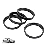 BIBITI 4 Stück Zentrierringe 66.6 Auf 57.1,Radnaben-Zentrierringe für Vw Mercedes-Benz Und Audi Skoda Mercedes BMW Chrysler UVM Bosch E Series Vivo Bowo Dongfeng Jili Cherry Smart,Kunststoff Schwarz