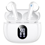Bluetooth Kopfhörer, Kopfhörer Kabellos Bluetooth 5.4 In Ear Kopfhörer mit 4 ENC Noise Cancelling Mic, LED Anzeige 48Std Tiefer Bass Wireless Earbuds, IPX7 Wasserdicht Ohrhörer für Arbeit und Studium