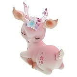 DECORNIJIA Liebenswerte Harz Hirschfigur Desktop Dekoration Kompakt Sicher für Kreative Raum Verschönerung