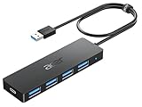 acer USB 3.0 HUB mit USB-C-Stromversorgung, Ultra Slim USB Verteiler 4 Ports Multiport Adapter für PC, Laptop, Tastatur, Maus, HDD, MacBook Pro/Air, iMac, Surface Pro, macOS, Windows, Linux usw.- 60cm