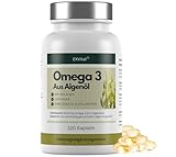 EXVital® Omega 3 aus Algenöl, vegan, 120 Softgel Kapseln, 2000mg pro Tag (600 DHA & 300mg EPA), aus nachhaltigen Algen gewonnen, hochdosiert & laborgeprüft