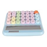 Bunter Taschenrechner, Mechanische Tastatur mit Runden Tasten, Elektronischer Tischrechner, 4 rutschfeste Pads für Büro für Schlafsaal (#2)