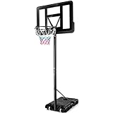 COSTWAY Basketballständer 130-305 cm höhenverstellbar, Basketballkorb mit Ständer & 2 Rädern, Korbanlage für Kinder, Erwachsene, mobiles Basketballanlage Indoor Outdoor