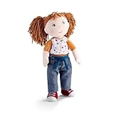 HABA Puppe Malou - 30 cm große Stoffpuppe zum Spielen und Kuscheln - Weiche und waschbare Materialien - Ideale Alternative zur Plüschpuppe - Geeignet für Kinder ab 1,5 Jahren - 2010818001