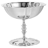 Alipis Edelstahl Dessertschale mit Hohem Fuß Vintage Eisbecher für Pudding Mousse und Snacks Langlebige Leicht zu Reinigende Eisschale für Partys und Alltag