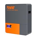 48V 100Ah LiFePO4 Akku, 4,8kWh Wall Mounted Lithium Batterie mit 100A BMS, 4000-15000 Zyklen, Wandmontierte Energie Torage Batterie für Solar, Wohnmobile, PV-Inselanlage und Notstromsysteme