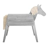 roba Holzpferd für den Garten - Voltigierpferd mit Mähne...