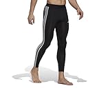 Adidas, Techfit 3-Stripes Training, Leggings, Schwarz, L, Mann