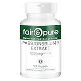 Fair & Pure® - Passionsblume Extrakt - 120 Kapseln - 2250mg pro Tagesdosis - vegan - hochdosiert - ohne Magnesiumstearat