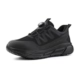 Loiston Sicherheitsschuhe Herren Damen Arbeitsschuhe Leicht Stahlkappe S1 Schutzschuhe S3 Arbeitsschutzschuhe Stahlkappenschuhe Arbeits- & Berufsschuhe Schwarz 42