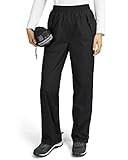 Outdoor Ventures Damen Regenhose Wasserdicht Atmungsaktiv Gefüttert Überziehhose - Winddicht Packbar Hose Leichte Softshellhose zum Wandern Fahrrad Schwarz 46