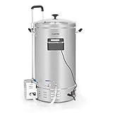 Klarstein Brauheld Pro - Bierbrauset, Maischekessel zum Bier Brauen, Bierbrauanlage, Bier-Selbstbrauset, Braukessel Umwälzpumpe, Touch-Panel, Timer, Edelstahl, 3300 Watt, Gärbehälter 45 L