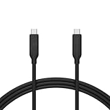 Amazon Basics USB-C-auf-USB-C-4-Schnellladekabel, 40 Gbit/s, 8K-Video, 240 W, USB-IF-Zertifikat, Thunderbolt 4/3-kompatibel, für Apple iPhone 15, iPad, Samsung Galaxy, Tablets, Laptops, 1 m, Schwarz