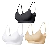 Comfyin Bustier Damen Gepolstert Sport BH Set ohne Bügel...