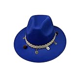 MNRIUOCII Modische Fedora Fedoras Männer breit für Frauen Kleid Hut Frauen und Hüte Baseballmütze Hüte Kaffeebohnen Wild Cowboy (L, M)