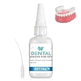 Zahnkleber für Zähne, Zahnprothesen Kleber, Zahnzement, Spaltfüllend, Hitzebeständig und Wasserfest, Geeignet für Die Zahntechnik und Alle Materialien, 50g