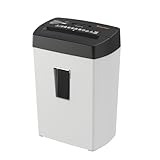 Bonsaii P-4 Hochsicherheits-Aktenvernichter, Kreuzschnitt, 12 Blatt, robust, für Heimbüro, zerkleinertes Papier, Kreditkarte, Post, Heftklammern, mit transparentem Fenster