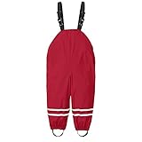 Wasserdichte winddichte -Kind-Latzhose -Kleinkind-Kleidung-Regen-Overall-Schlamm-Strampler&Jumpsuit Overall Schnee (Red, 1-3 Years)