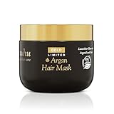 ahuhu GOLD LIMITED Argan Haarmaske (150 ml) – Cremige Haarmaske Bio-Arganöl, Mango Butter & Monoi Öl für verbesserte Kämmbarkeit, mit wertvollem Gold-Peptid Komplex & Hyaluron, vegane Haarpflege