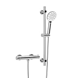 Görbach Thermostat Duscharmatur mit Duschstangen-Set,...