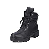 Rieker Damen Schnürstiefel 74624, Frauen Stiefel,schnürung,gefüttert,Winterstiefel,Winterschuhe,uebergangsstiefel,schwarz (00),39 EU / 6 UK